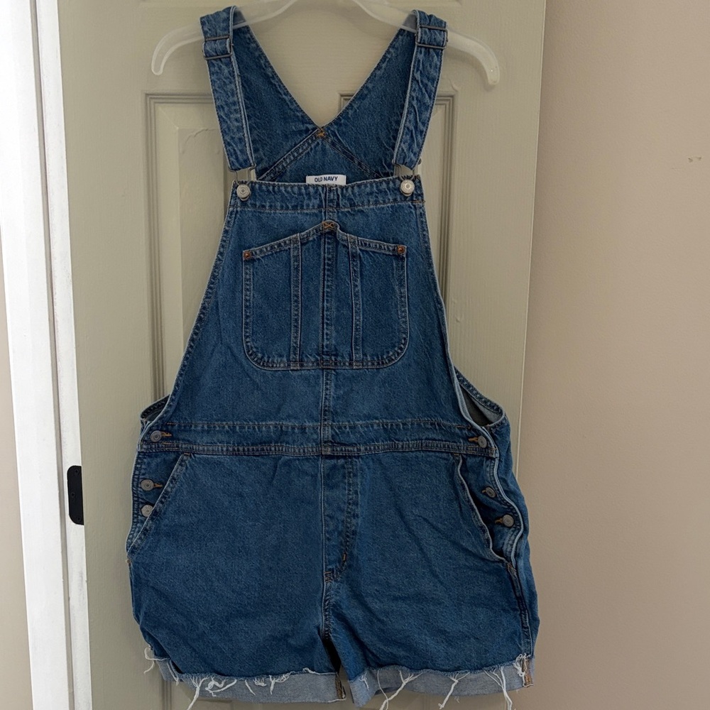 Old Navy Blue Denim Overall Shorts